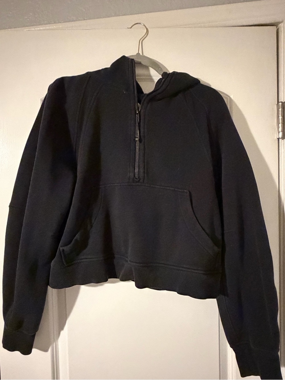 lululemon athletica Black Half-Zip Hooded Sweater